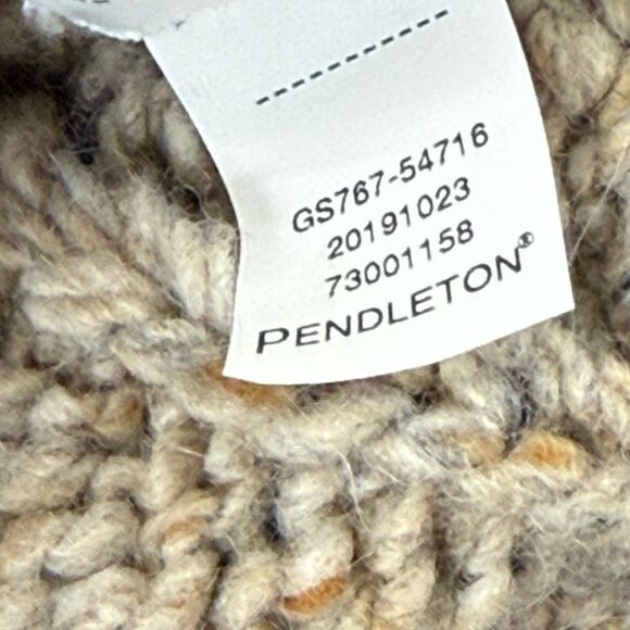 Pendleton Women’s Wool Alpaca Blend Pom Pom Cable Knit Hat OS NWOT - Picture 8 of 8